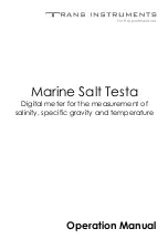 Trans instruments Marine Salt Testa Operation Manual preview