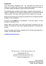 Preview for 8 page of Trans instruments Marine Salt Testa Operation Manual