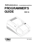 Preview for 1 page of TransAct Ithaca 90PLUS Series Programmer'S Manual