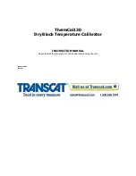 Предварительный просмотр 1 страницы Transcat ThermCal130 Instruction Manual