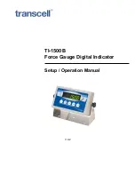 Transcell Technology TI-1500B Setup & Operation Manual preview