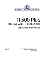 Transcell Technology TI-500 Plus Setup & Operation Manual preview