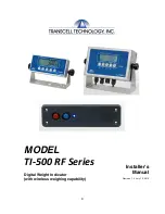 Preview for 1 page of Transcell Technology TI-500 RF Series Installer Manual