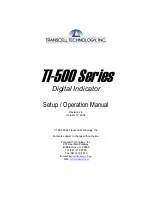 Transcell Technology TI-500 Setup & Operation Manual preview