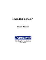 Transcend 32MB4GB User Manual preview