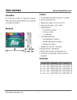 Transcend Compact Flash Card CF 266X Specification Sheet preview