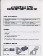 Preview for 1 page of Transcend CompactFlash TS128MCF80 Quick Instruction Manual