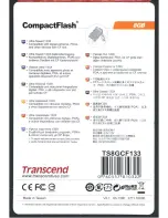 Preview for 2 page of Transcend CompactFlash Ultra Speed 133x Quick Instruction Manual