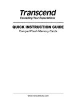 Preview for 4 page of Transcend CompactFlash Ultra Speed 133x Quick Instruction Manual