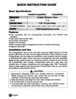 Preview for 5 page of Transcend CompactFlash Ultra Speed 133x Quick Instruction Manual