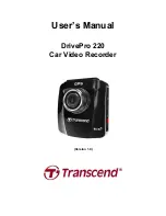 Transcend DrivePro 220 User Manual preview