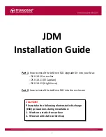 Preview for 1 page of Transcend JetDrive SSD Upgrade Kit Installation Manual