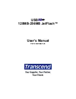 Transcend JetFlash 128MB User Manual preview