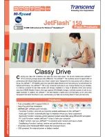 Transcend JetFlash 150 Specification Sheet preview