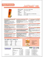 Preview for 2 page of Transcend JetFlash 150 Specification Sheet