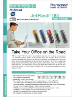 Preview for 1 page of Transcend JetFlash 160 Specifications