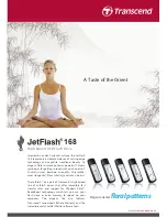 Preview for 1 page of Transcend JetFlash 168 Brochure & Specs