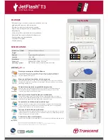 Preview for 2 page of Transcend JetFlash T3 Specifications