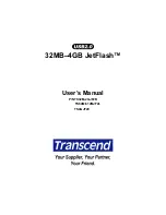 Preview for 1 page of Transcend JetFlash TS32M-2GJF2B User Manual