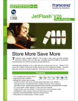 Preview for 1 page of Transcend JetFlash V20 Specifications