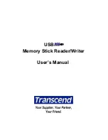 Transcend Memory Stick Reader/Writer User Manual preview