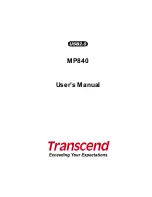 Preview for 1 page of Transcend MP840 User Manual