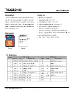 Preview for 1 page of Transcend Secure Digital Card TS2GSD133 Specification Sheet