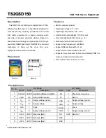 Preview for 1 page of Transcend Secure Digital Card TS2GSD150 Specification Sheet