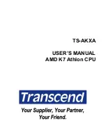 Preview for 1 page of Transcend TS-AKXA User Manual