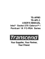 Предварительный просмотр 1 страницы Transcend TS-APL3 User Manual