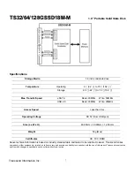 Предварительный просмотр 3 страницы Transcend TS128GSSD18M-M Specifications