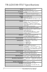 Preview for 8 page of Transduction TR-LCD1500-ITX-7 User Manual