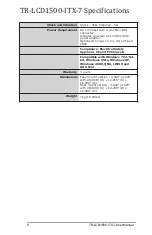 Preview for 9 page of Transduction TR-LCD1500-ITX-7 User Manual