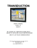 Preview for 1 page of Transduction TR-LCD1900-ITX-7 User Manual