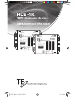 Transformative Engineering HLE-4K Installation Manual preview