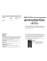 Transition Networks C/F-SM-MM-05 User Manual предпросмотр