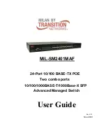 Preview for 1 page of Transition Networks Milan MIL-SM2401MAF User Manual