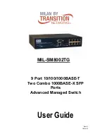 Preview for 1 page of Transition Networks Milan MIL-SM8002TG User Manual