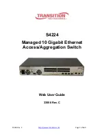 Transition Networks S4224 Web User Manual предпросмотр