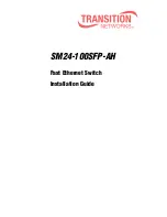 Transition Networks SM24-100SFP-AH Installation Manual preview