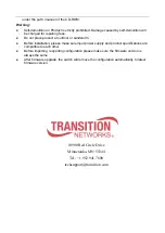 Preview for 2 page of Transition Networks SM24DPa Read Me First