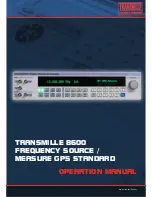 Preview for 1 page of Transmille 8600 Operation Manual