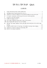 Preview for 2 page of Transpak Atlantis TP-701 Technical Questions And Answers