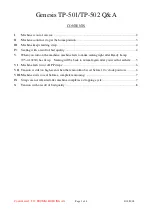 Preview for 2 page of Transpak Genesis TP-501 Technical Questions And Answers