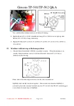 Preview for 4 page of Transpak Genesis TP-501 Technical Questions And Answers