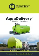 TransTank AquaDelivery Operator'S Handbook Manual предпросмотр