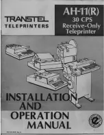 TransTel Communications AH-11(R) Installation And Operation Manual preview