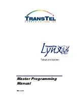 Предварительный просмотр 1 страницы TransTel Communications Lynx DK6 Series Master Programming Manual