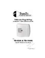 TransTel Communications TMS-Lite Installation And Quick Reference Manual preview