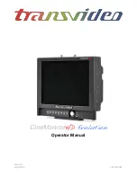 Preview for 1 page of Transvideo CineMonitorHD Evolution Operator'S Manual